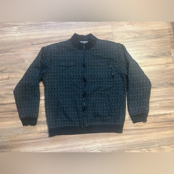 Route 66 Original Clothing Co mens Black Tweed-Look Lined Zipper Jacket-Size XL - Picture 1 of 5